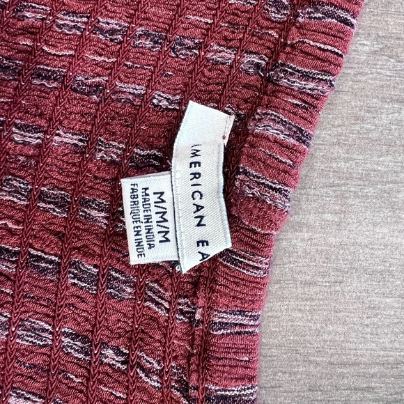 American Eagle Burnt Orange Wide Legged Cropped Sleeveless Jumpsuit W/Pocket M - Picture 8 of 11